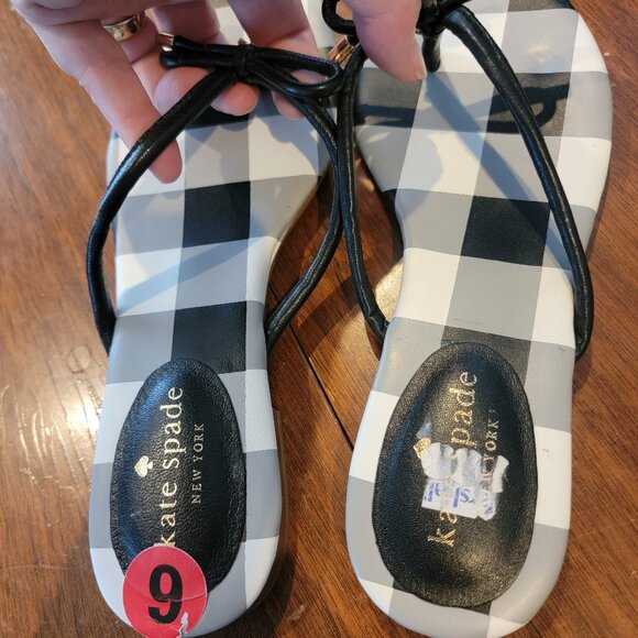 Kate Spade New York FERRY Black Leather Slides  Without Box - Picture 9 of 13